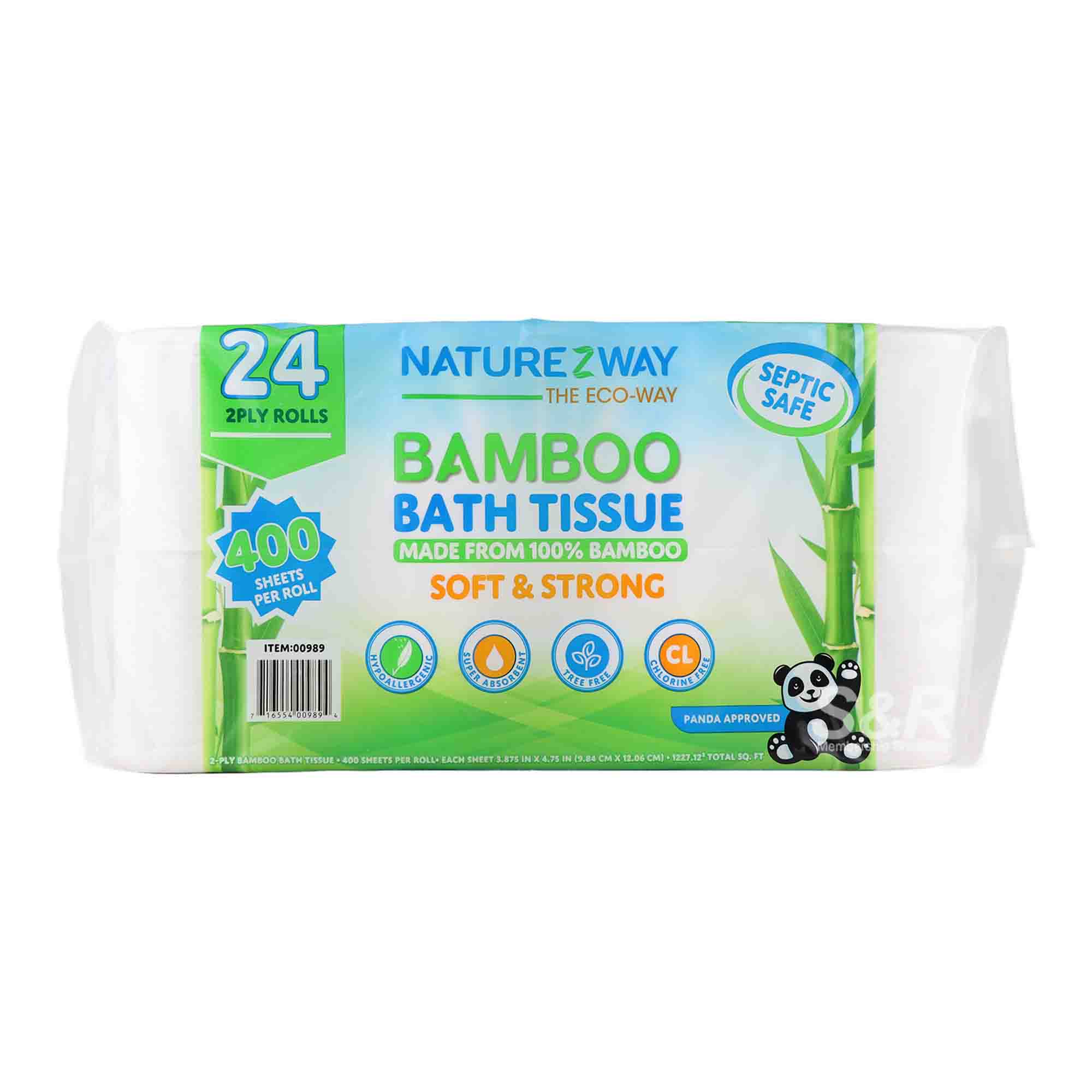 Naturezway 2-Ply Bamboo Paper Towels 24pcs Naturezway 2-Ply Bamboo Paper Towels 24pcs